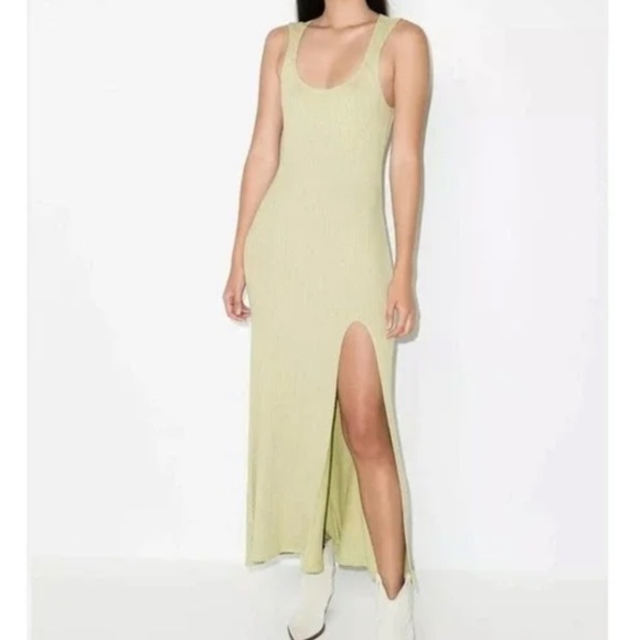 Reformation Dresses & Skirts - Reformation Bliss Ribbed Midi Dress Limon